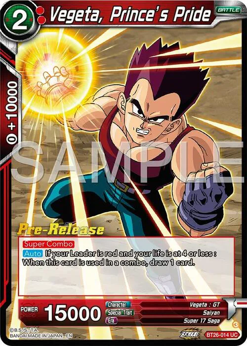 Vegeta, Princes Pride