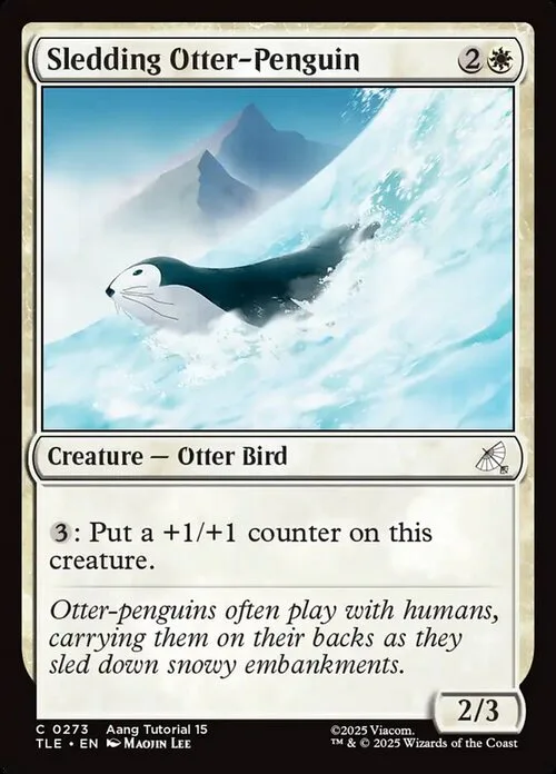 Sledding Otter-Penguin