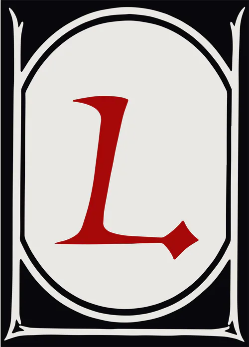 An Encyclopedia of Magic Face Card "L"