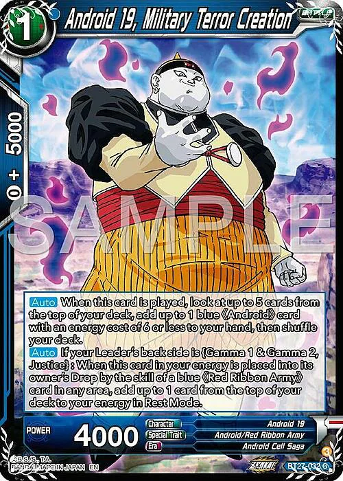 Android 19, Military Terror Creation
