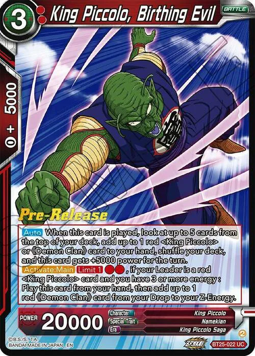 King Piccolo, Birthing Evil