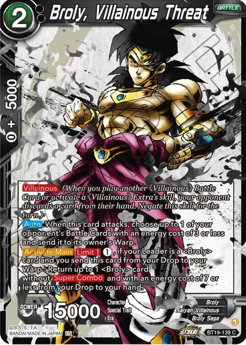 Broly, Villainous Threat