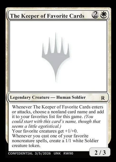 The Keeper of Favorite Cards