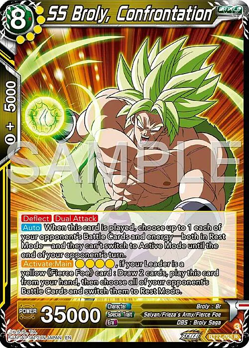 SS Broly, Confrontation