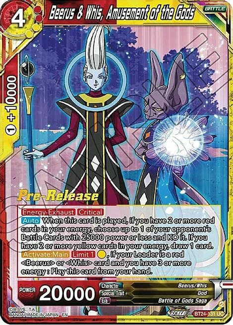 Beerus & Whis, Amusement of the Gods