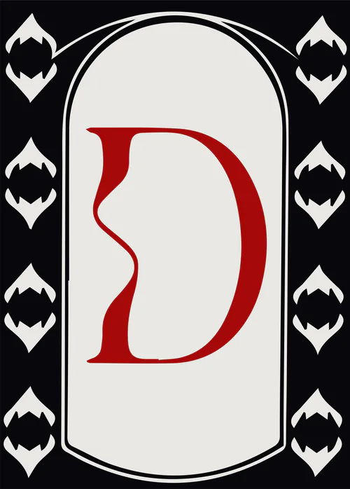 An Encyclopedia of Magic Face Card "D"