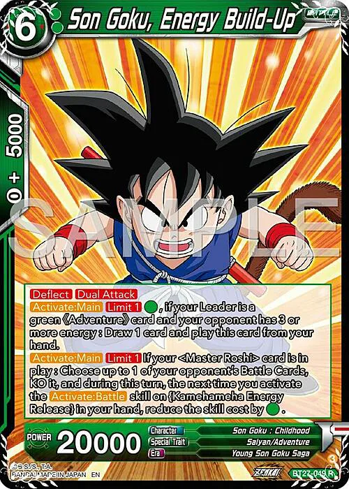 Son goku, Energy Build-Up