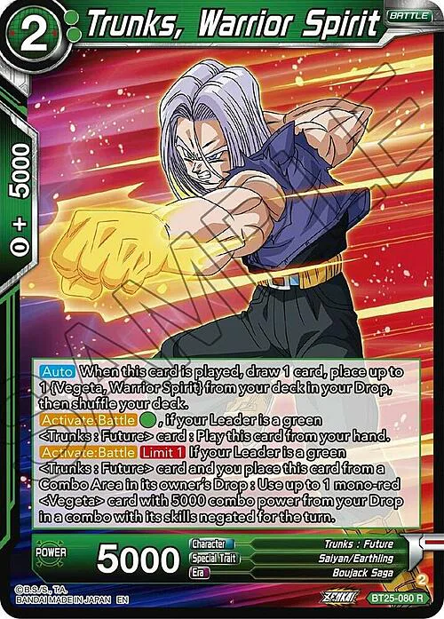 Trunks, Warrior Spirit