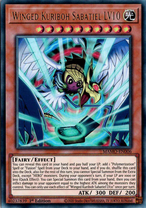 Winged Kuriboh Sabatiel LV10