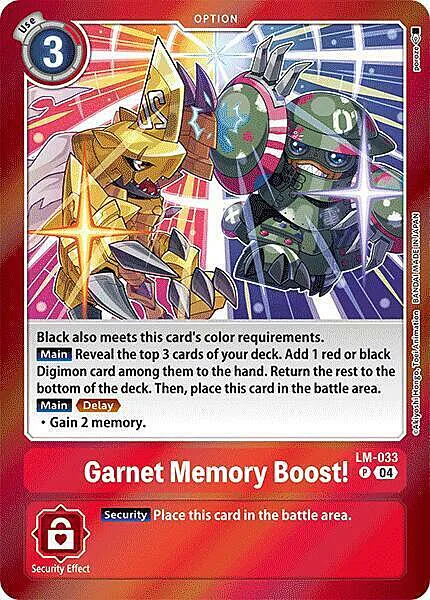 Garnet Memory Boost!