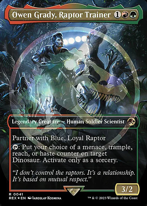 Owen Grady, Raptor Trainer