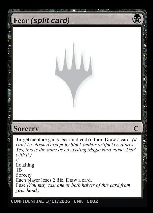 Fear (split card) // Loathing