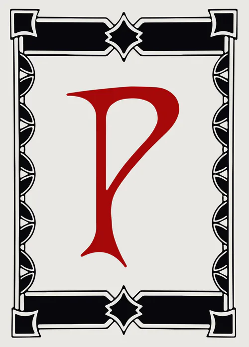 An Encyclopedia of Magic Face Card "P"
