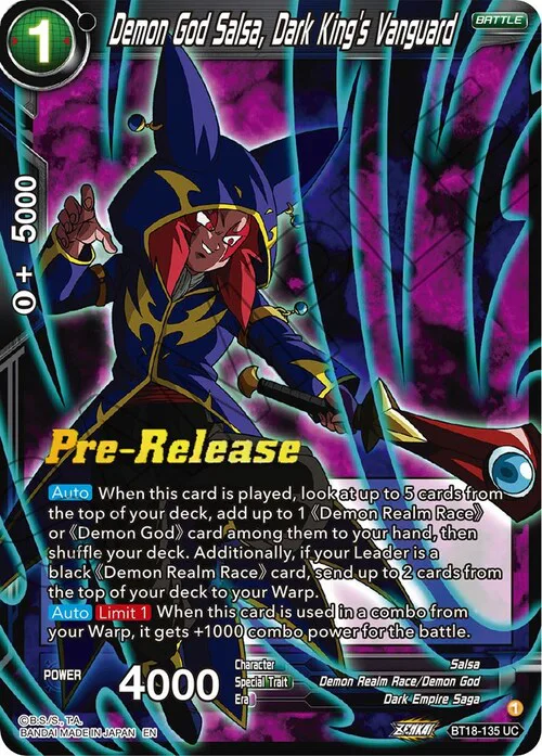 Demon God Salsa, Dark Kings Vanguard