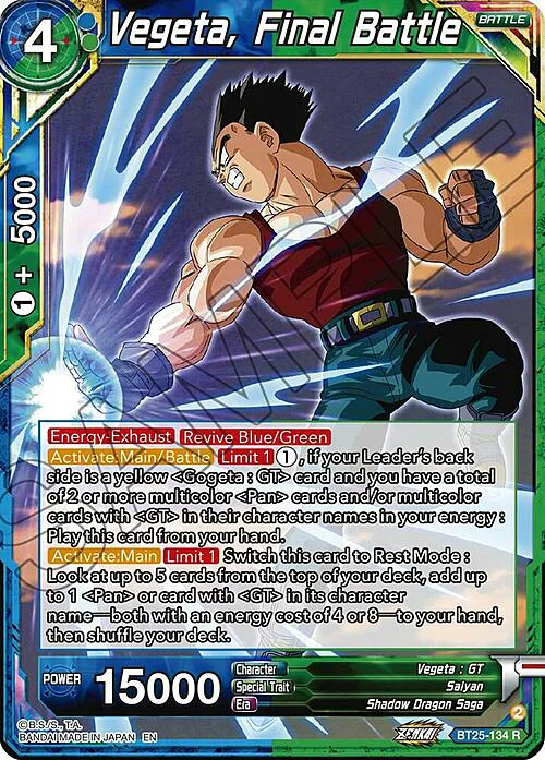 Vegeta, Final Battle