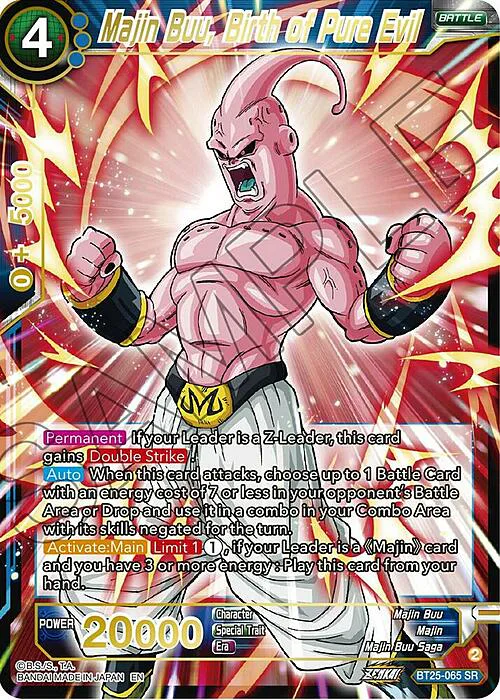 Majin Buu, Birth of Pure Evil