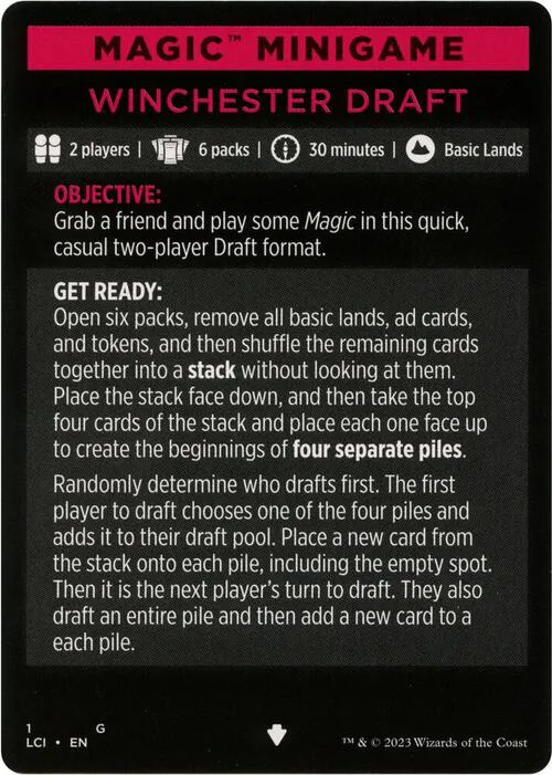 Magic Minigame: Winchester Draft