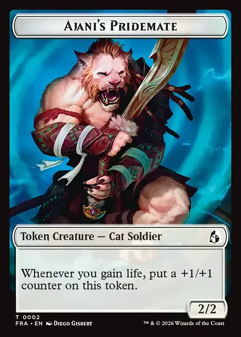 Ajani's Pridemate // Ajani Resolute Emblem