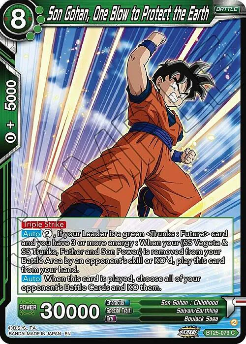 Son Gohan, One Blow to Protect the Earth