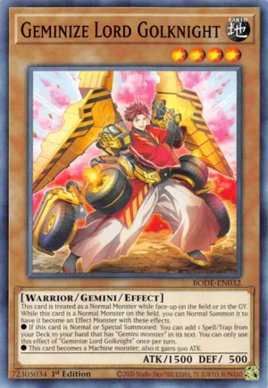 Geminize Lord Golknight