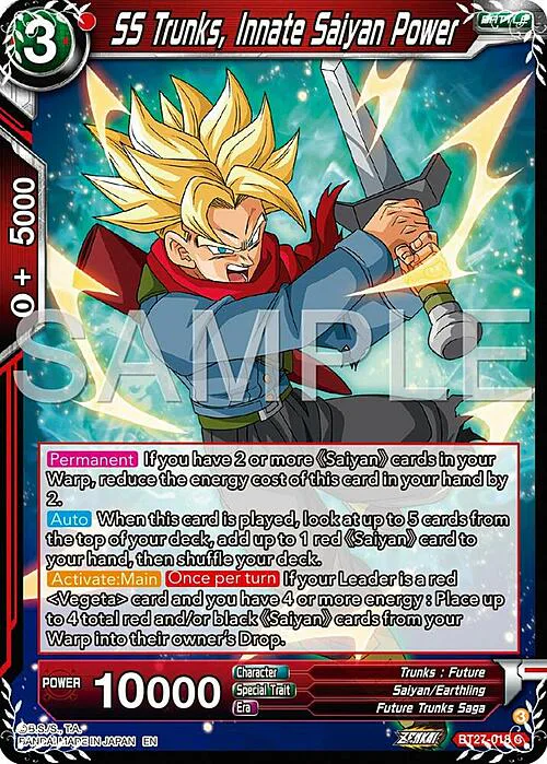 SS Trunks, Innate Saiyan Power