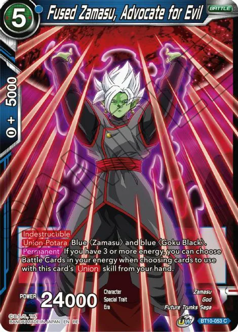 Fused Zamasu, Advocate for Evil