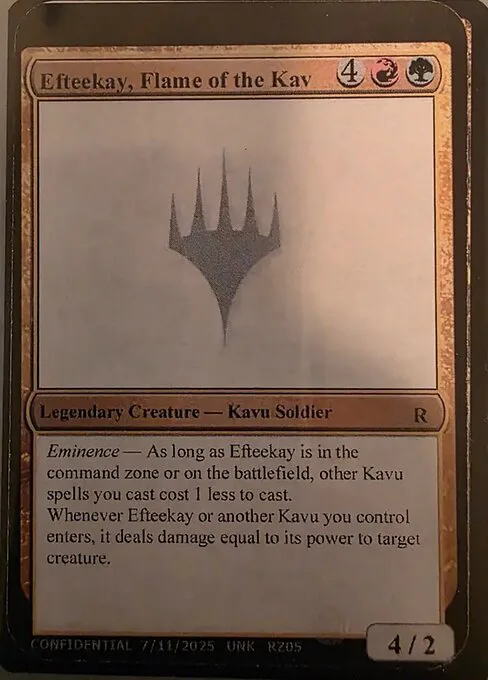 Efteekay, Flame of the Kav