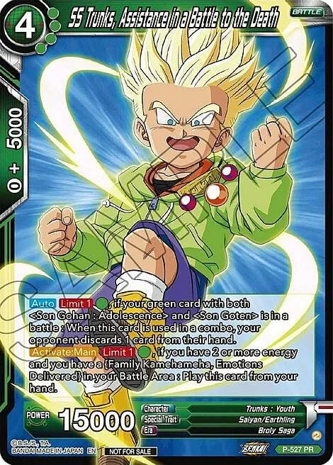 SS Trunks, Assistance in a Battle to the Death