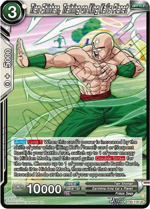 Tien Shinhan, Training on King Kais Planet