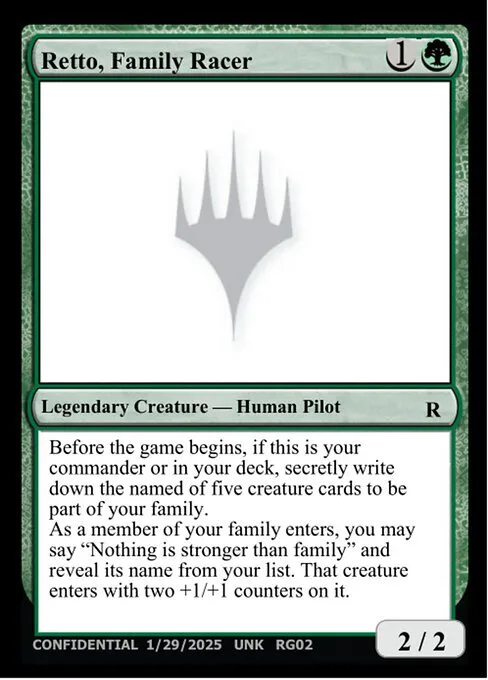 Retto, Family Racer