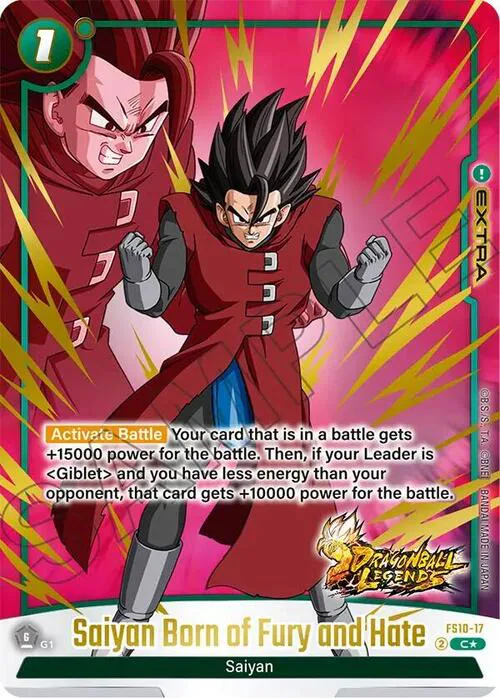 Saiyan Born of Fury and Hate