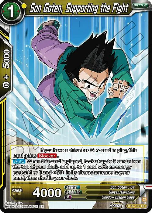 Son Goten, Supporting the Fight