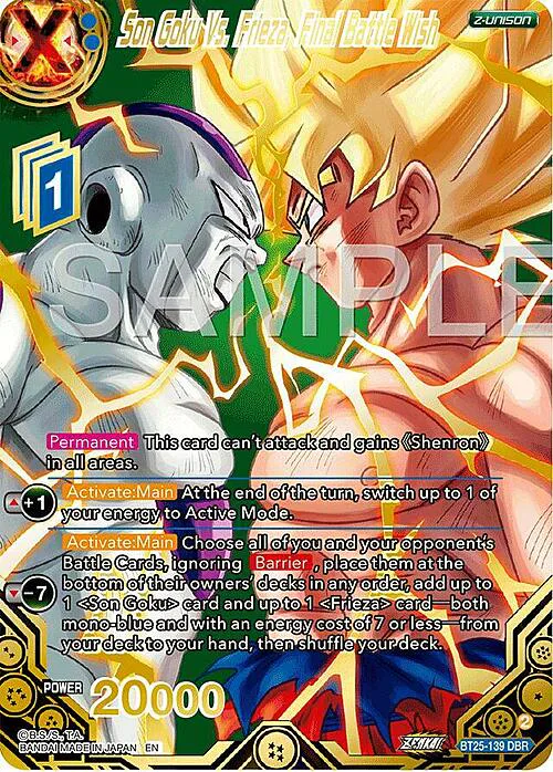 Son Goku Vs. Frieza, Final Battle Wish