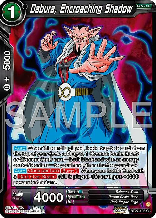 Dabura, Encroaching Shadow