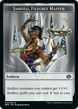 Saheeli, FIligree Master Emblem // Powerstone