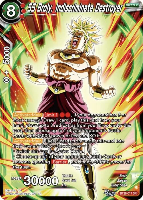 SS Broly, Indiscriminate Destroyer