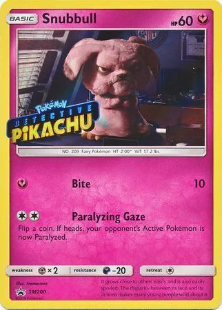Snubbull Detective Pikachu Stamp
