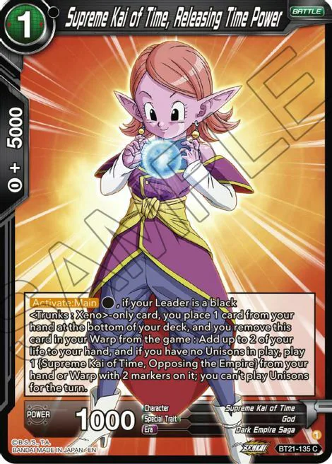 Supreme Kai of Time, Releasing Time Power