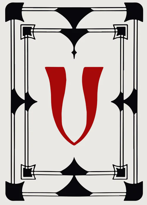 An Encyclopedia of Magic Face Card "V"