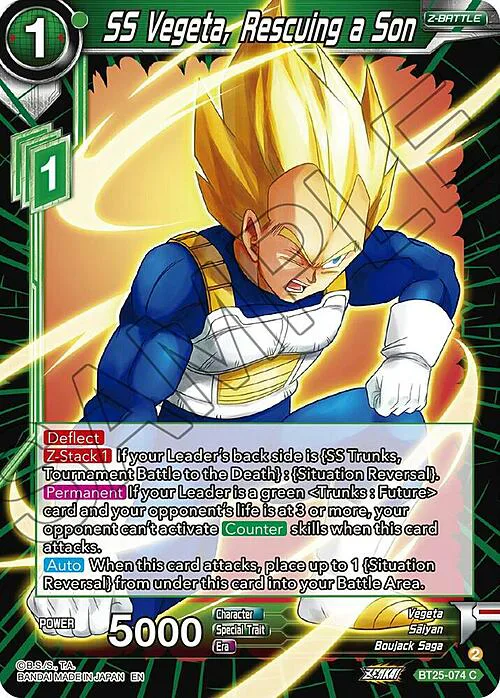 Vegeta, Rescuing a Son