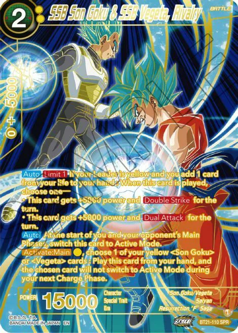 SSB Son Goku & SSB Vegeta, Rivalry