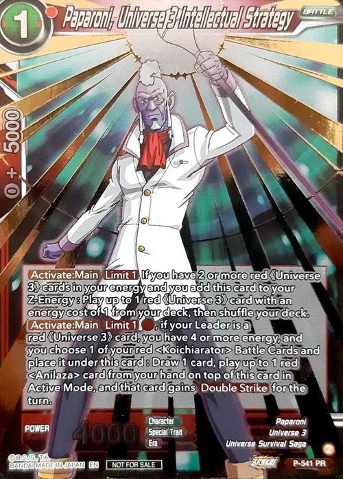 Paparoni, Universe 3 Intellectual Strategy