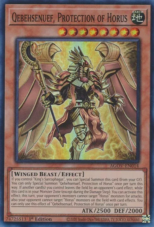 Qebehsenuef, Protection of Horus