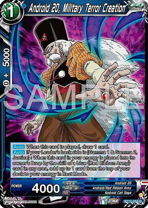 Android 20, Military Terror Creation