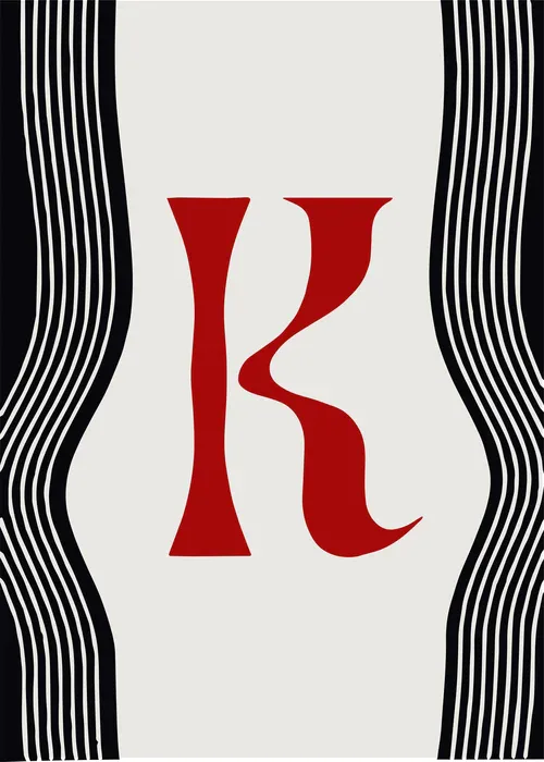 An Encyclopedia of Magic Face Card "K"