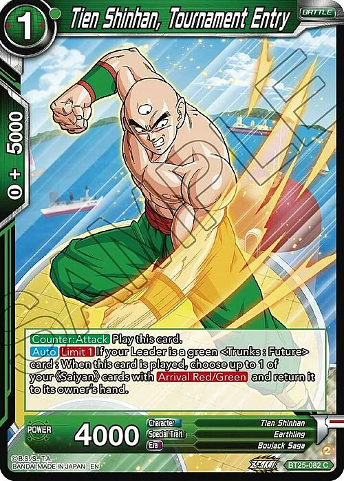 Tien Shinhan, Tournament Entry