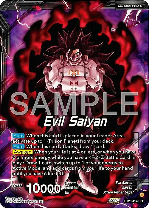 Evil Saiyan // Cumber, Maddening Force