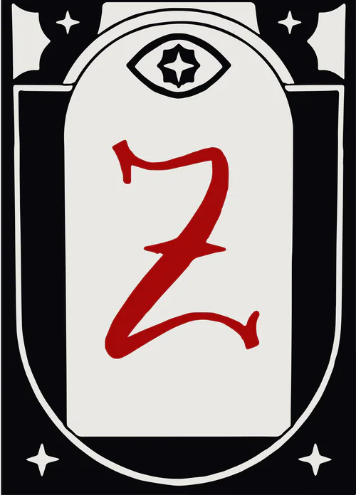 An Encyclopedia of Magic Face Card "Z"
