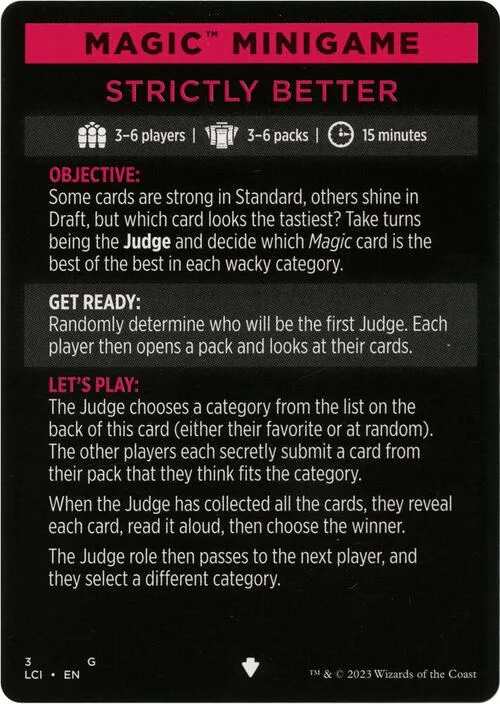 Magic Minigame: Strictly Better