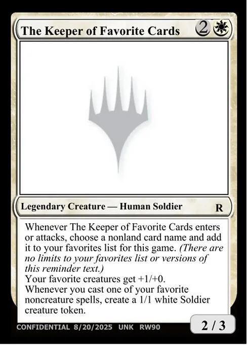 The Keeper of Favorite Cards